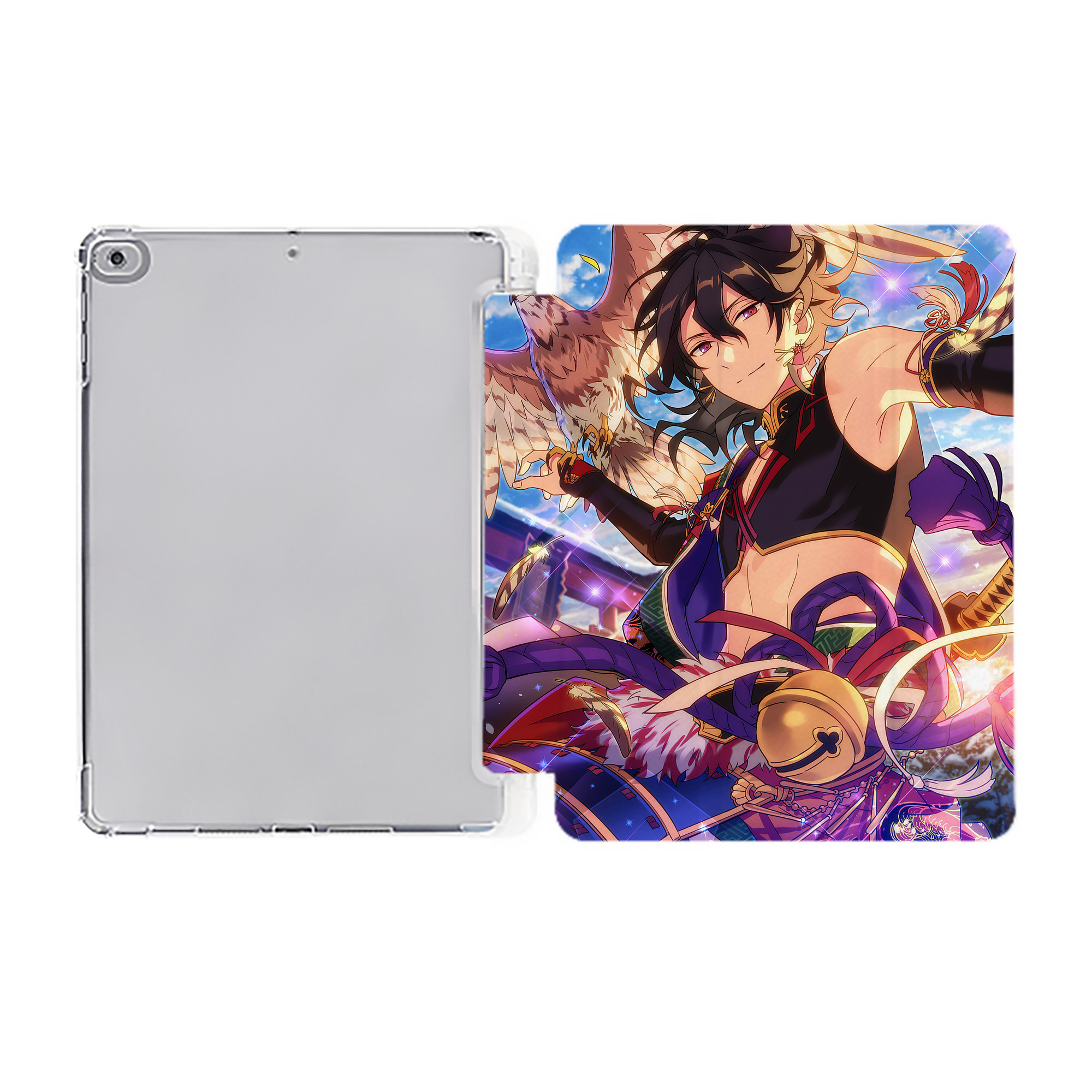（画像用） あんさんぶるスターズ! Ensemble Stars IPad ケース ペン収納付き 三つ折りスタンド PUレザー×シリコン 対応機種9.5/10.5/10.9インチ